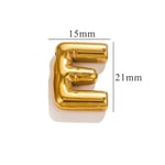 Gold color / 1 Piece Classic Simple Style Letter E Shape Stainless Steel  Gold Color Women's Pendant Picture5